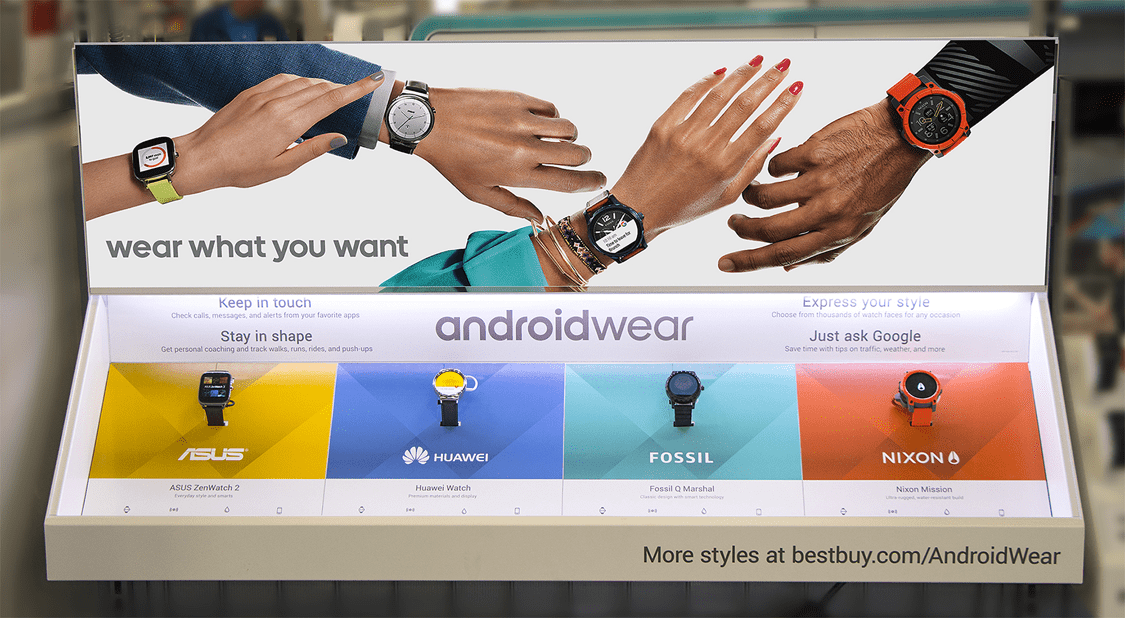 Android Wear Display at Best Buy